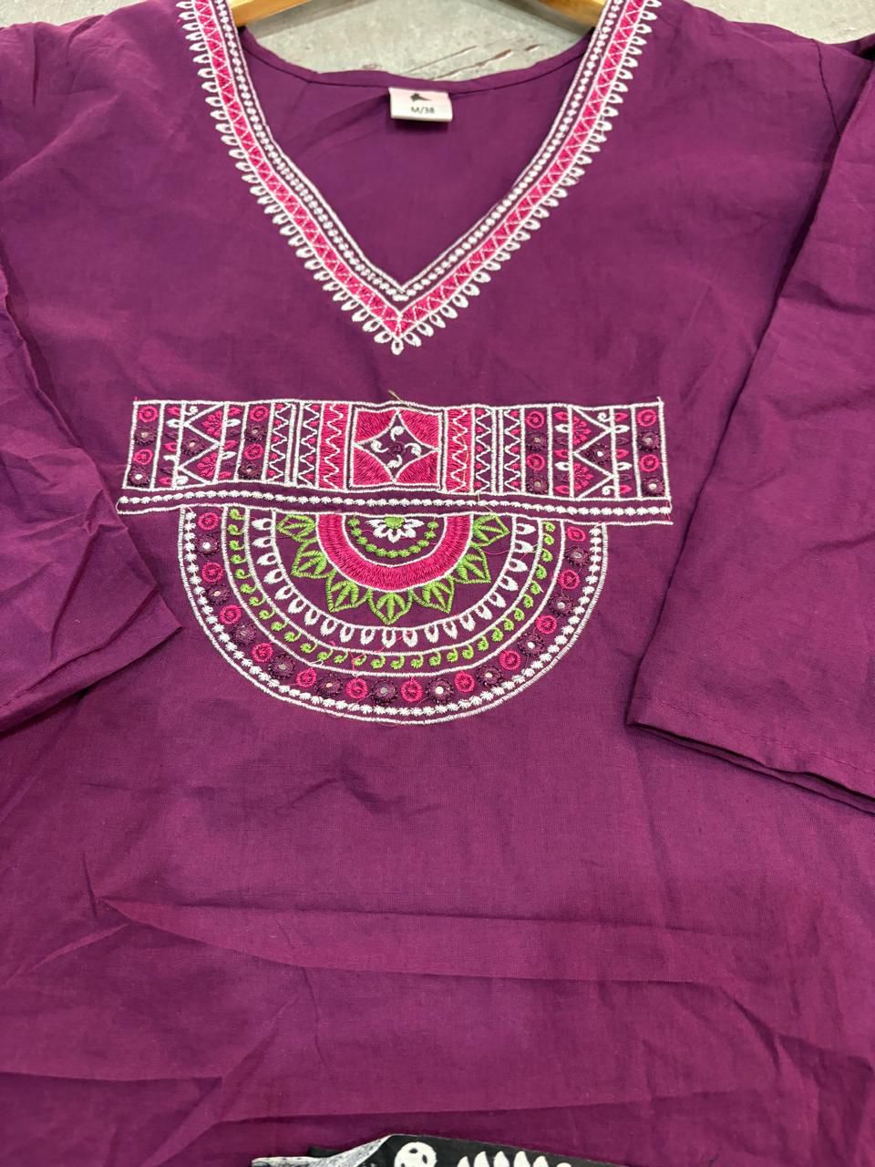 Elegant Wine Embroidered Kurta Set with Printed Dupatta
