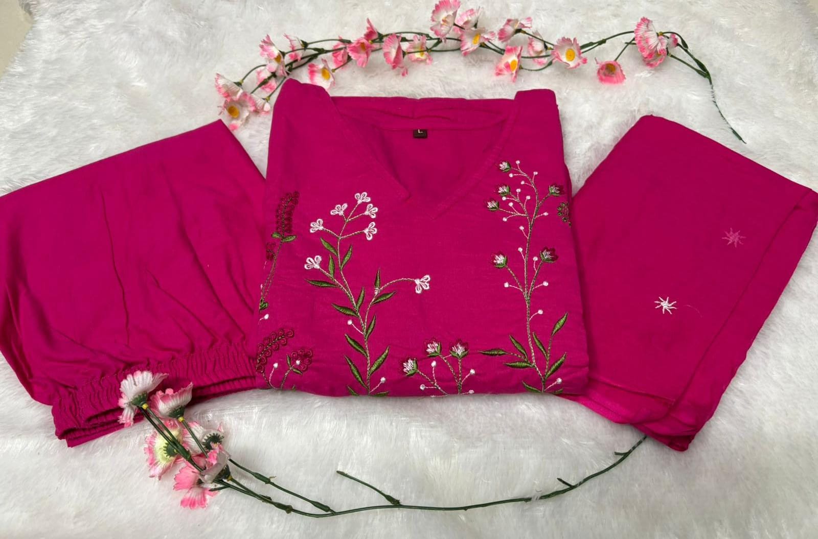 Elegant Pink Embroidered Anarkali Kurta Set with Dupatta